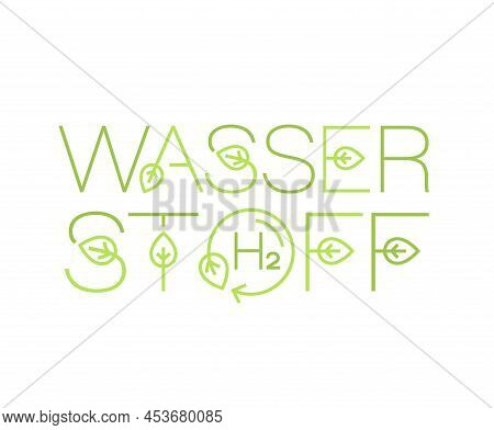 Green Hydrogen Energy Production. Editable Vector Illustration