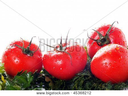 Pomodori maturi In gocce