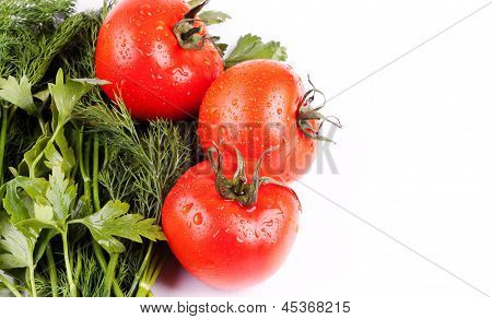 Pomodori maturi In gocce