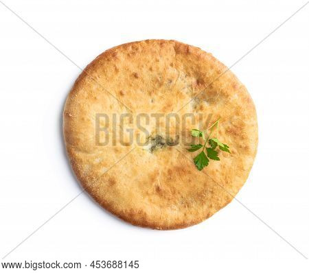Georgian  Traditional Bread Flatbread Isolated On White