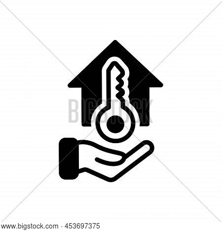 Black Solid Icon For Ownership Proprietorship Holding Property Takeover Landlord