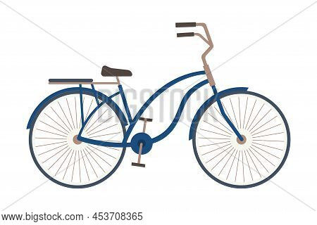 Bicycle Or Bike As Pedal-driven, Single-track Vehicle With Wheels Vector Illustration