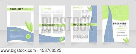 Energy Efficient Vehicles Blank Brochure Design. Template Set With Copy Space For Space. Premade Cor