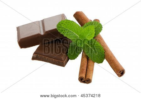 Closeup Detail Of Chocolate Parts