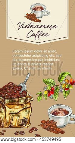 Banners For Advertising Coffee Vector Illustration. Graphic Style Elements: Label, Postcard, Sticker