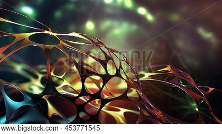 Neural Network In A Synthetic Organism. Nanotechnology And Networking. Fantastic Macrocosm. Abstract
