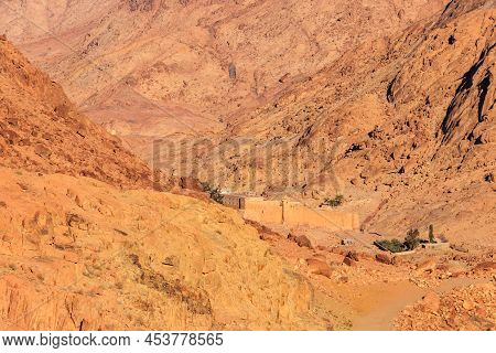 View Of Saint Catherine's Monastery (or Sacred Monastery Of The God-trodden Mount Sinai) In Sinai Pe
