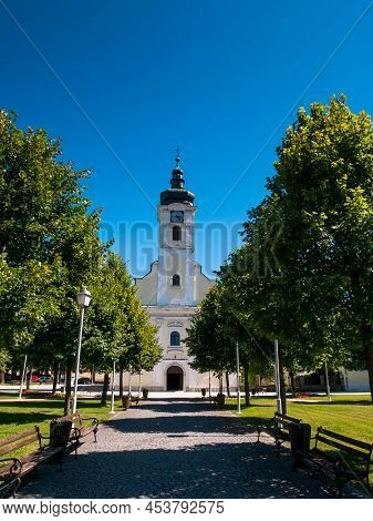 Town Of Ogulin Church And Park Landscape View