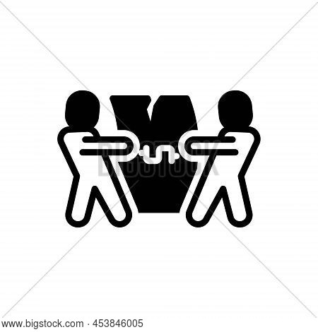 Black Solid Icon For Liberal Tolerant Lenient Permissive Fight Unbigoted Broad-minded