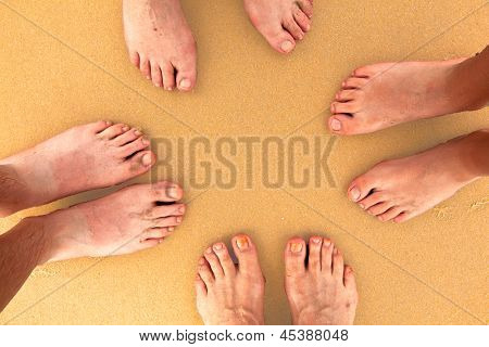 Familien på stranden