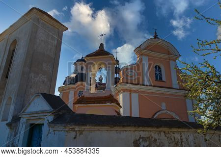 Saint Anthony Roman Catholic Church Outdoors- Architectural Monument In Korets Town. Rivne Region. U