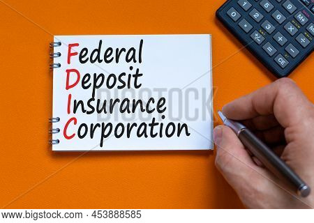 Fdic Federal Deposit Insurance Corporation Symbol. Concept Words Fdic Federal Deposit Insurance Corp