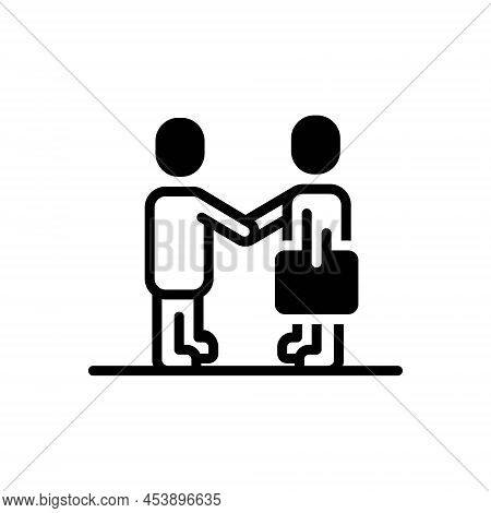 Black Solid Icon For Prospective Anticipated Business Customer Investment Meeting Prospect Marketing