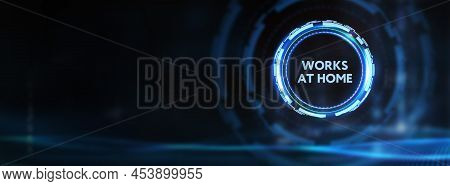 Business, Onsite Or Remote Working Concept, Copy Space. Freelancer 3d Illustration