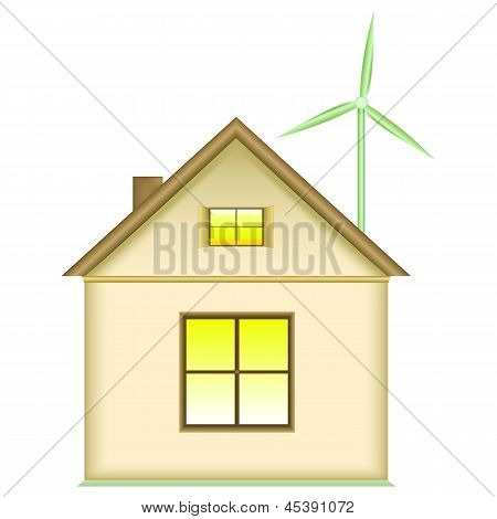 Hjem vindmølle - vedvarende energikoncept