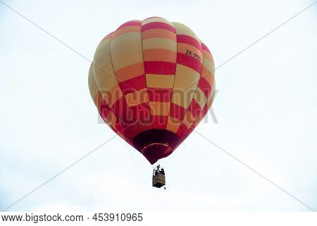 Masternon, New Zealand April, 22 2022 - People Attending Hot Air Balloon Festival In Masterton New Z