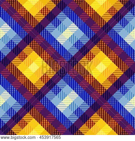 Abstract Seamless Pattern. Futuristic Wavy Blur Plaid.