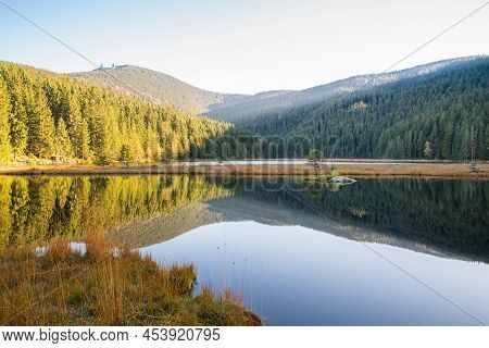 Small Arber Lake In The Autumn, Bavaria, Germany