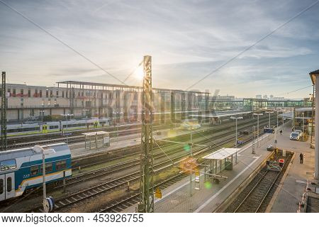Regensburg, Bavaria, Germany, November 22, 2017, Central Railway Station