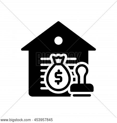 Black Solid Icon For Loan Borrow Advance Permission-to-borrow Mortgage Debenture Lending Money-lendi
