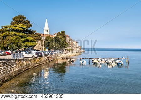 Porec,croatia - April 25,2022 - Small Port At The Sea Bank Of Porec. Porec Is A Town And Municipalit