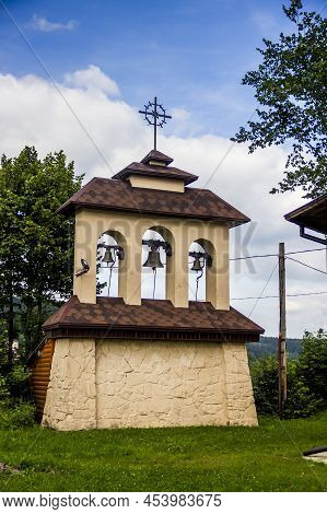 A Three Bells Of Ukrainian Autocephalous Orthodox Church Of St.nicholas In Skhidnytsa, Lviv Region O