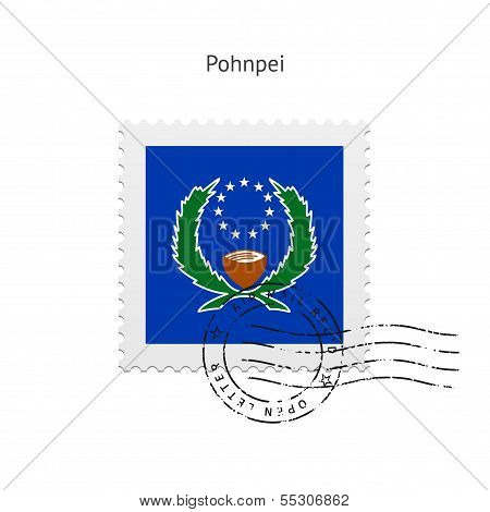 Pohnpei Flag Postage Stamp.
