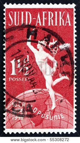 Postage Stamp South Africa 1949 Mercury And Globe