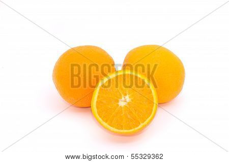 Orange fruit isolated on white background