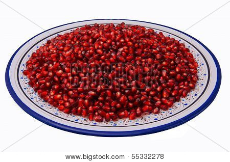 Pomegranate Seeds On A Traditional Tunisian Dish