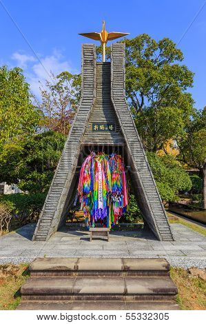 Tower of Folded-Paper Cranes at Nagasaki Peace Park
