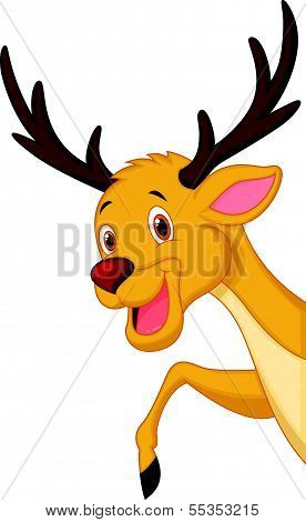 Cute deer head cartoon