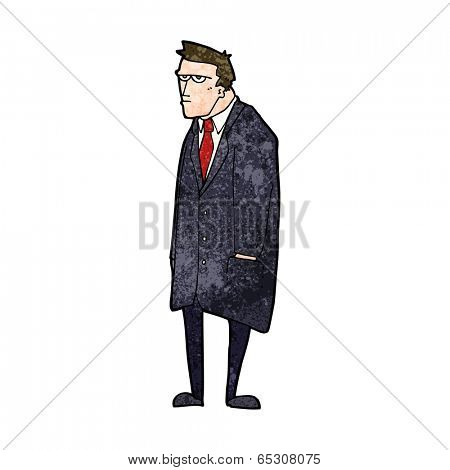 cartoon bad tempered man