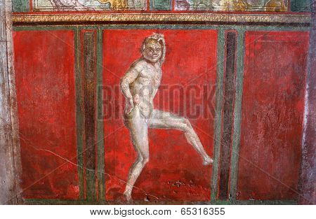 Frescoes in Pompeii ruines, Naples, Italy