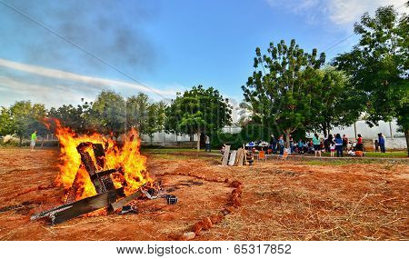 Lag Baomer Bonfires In Israel