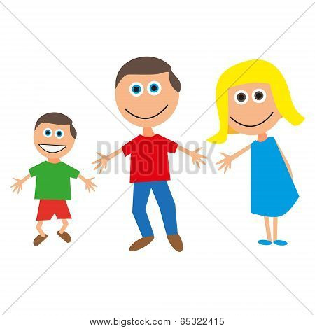 Family Of Three Happy