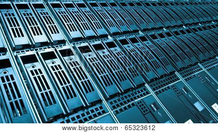 Data center with hard drives