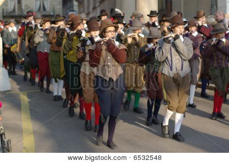 beelden van fete d'Escalade in Geneve