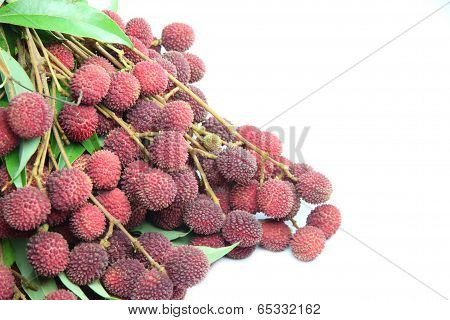 Bunch Of Fresh Lychees.
