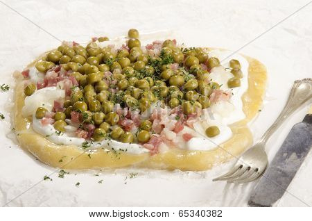 Tarte Flambee On White Paper