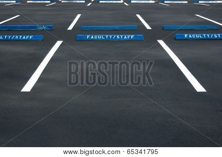 Empty parking lot - freshly painted surface