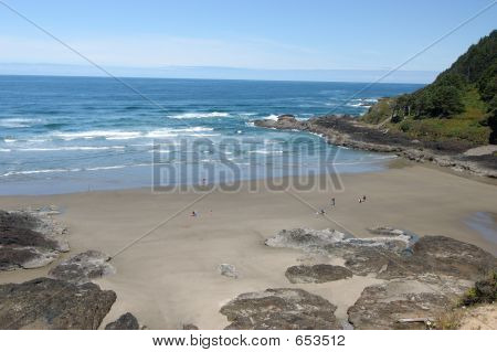 Uitzicht op strand