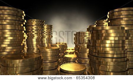Gold Coin Stacks