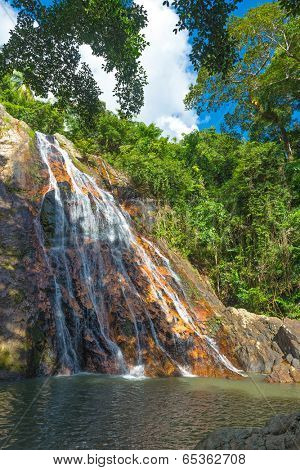Namuang waterfall of  Koh Samui Island Thailand