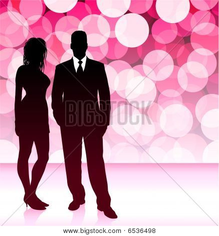 Silhouette Party Time Design fond