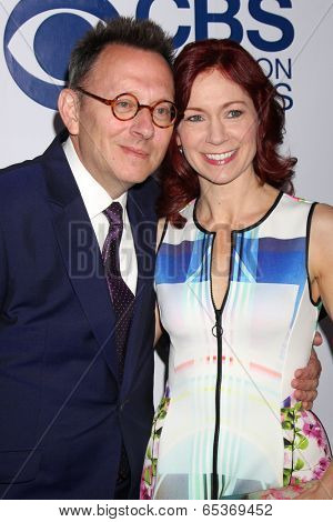 LOS ANGELES - MAY 19:  Michael Emerson, Carrie Preston at the CBS Summer Soiree at London Hotel on May 19, 2014 in West Hollywood, CA