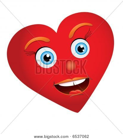 Hart vrouw gezicht