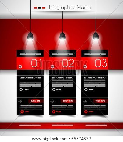 Original Style Infographic Template to display your data. 3D Effect and blend-made shadows, ready to cut and paste on evry surface
