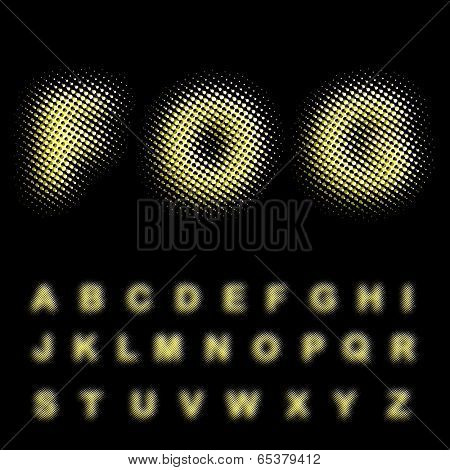 vector dotted alphabet