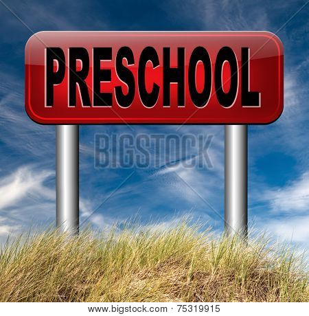 preschool education kindergarten nursery school or playgroup 